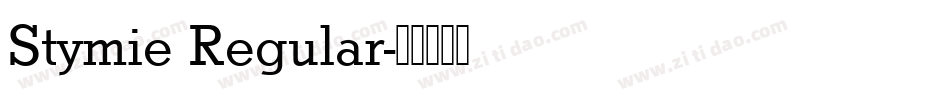 Stymie Regular字体转换